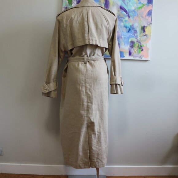 J LUX LABEL | J Lux Label Linen Trench Coat in Tan/Beige - Picture 6 of 7